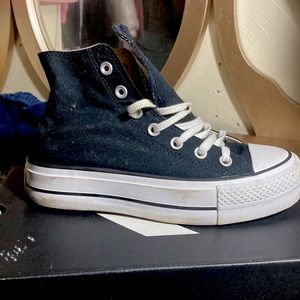 Black platforms converses all star